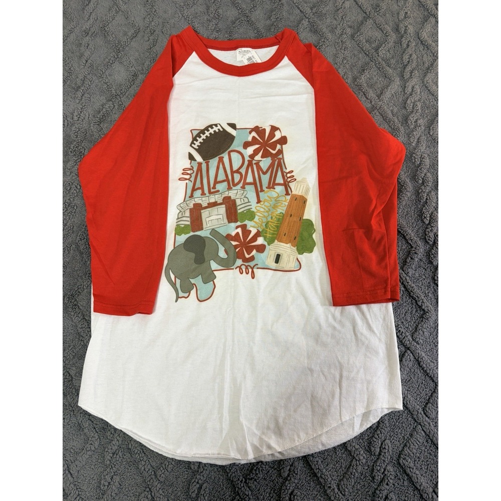NWT Sweet Home ALABAMA Graphic Print Baseball Tee Top